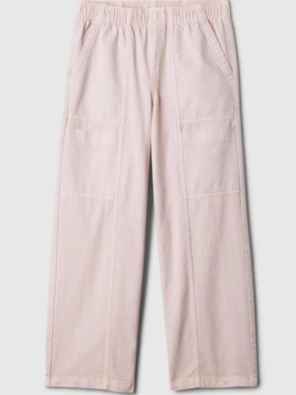 GAP  medium wide leg PULL-ON heavyweight canvas utility jeans pale pink CHIC